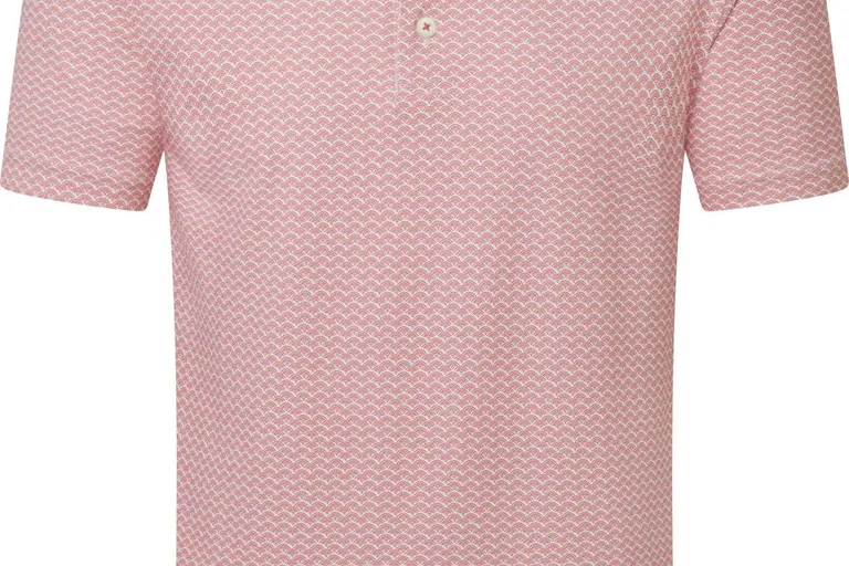 FootJoy Scallop Geo Pique Herre Poloshirt
