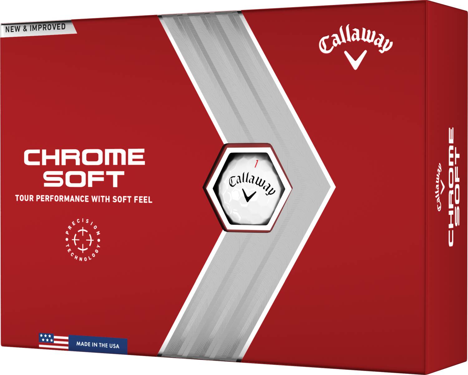Callaway Chrome Soft (2022) Logobolde - Hvid