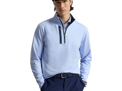 RALPH LAUREN New Lux Performance-trøje, lyseblå