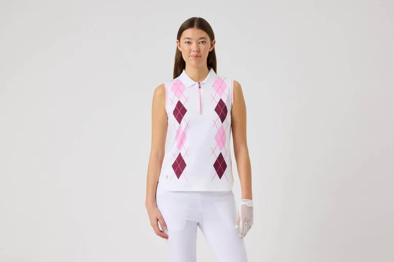 Daily Sports Argyle Dame Poloshirt Uden Ærmer