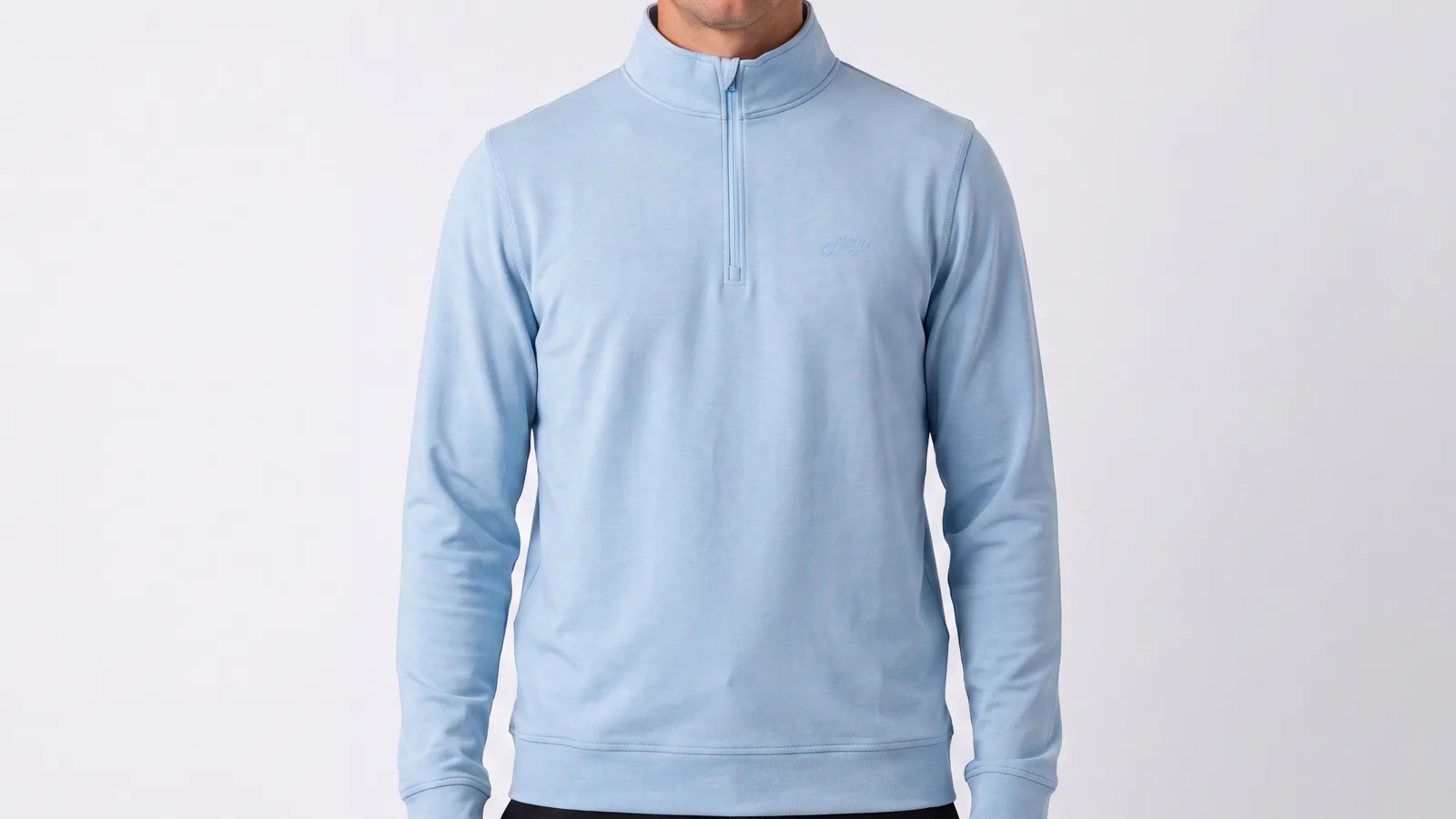 William Half Zip | Lyseblå