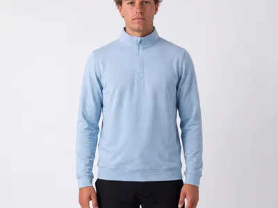 William Half Zip | Lyseblå