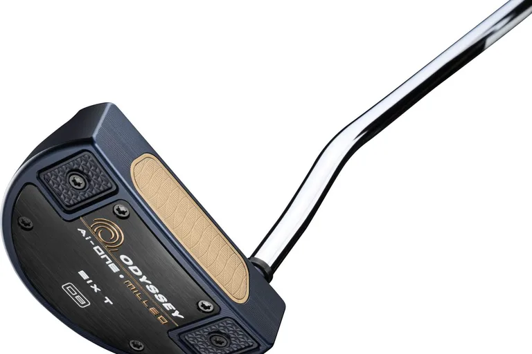 Odyssey Ai-One Milled Six T DB Double Bend Neck Putter - Blå - Højre - Str. 34" - Odyssey Ai-ONE Milled (2023) Midsize Hvid/Blå