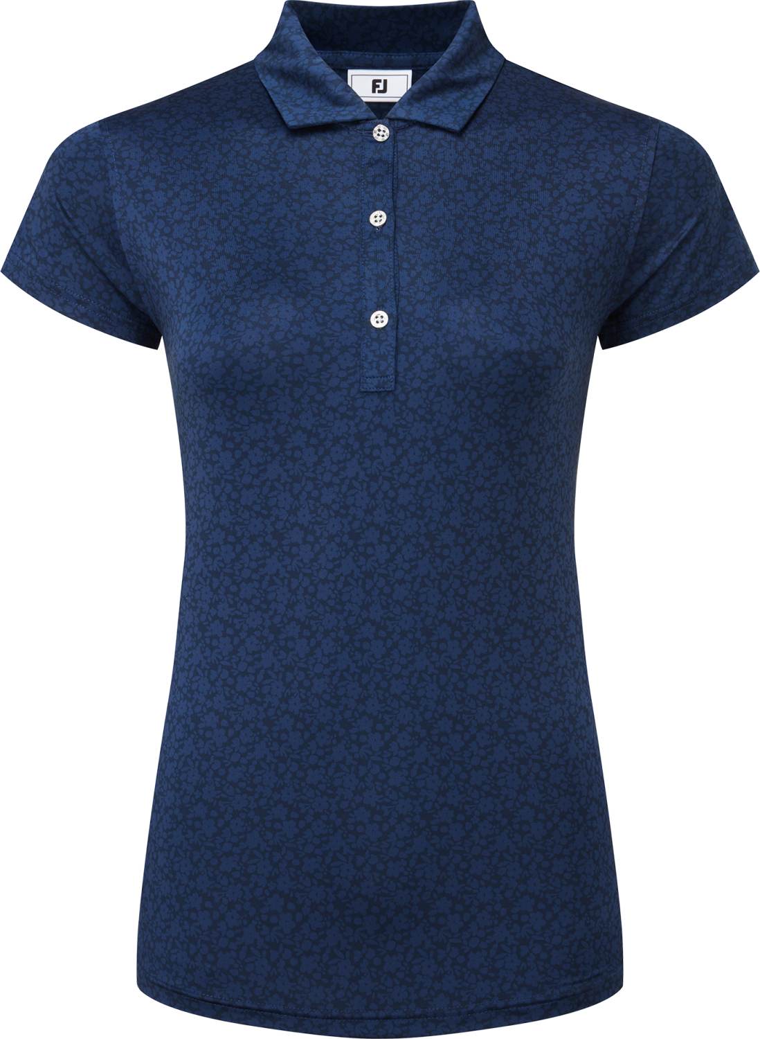 FootJoy Painted Floral Cap Sleeve Lisle Dame Poloshirt