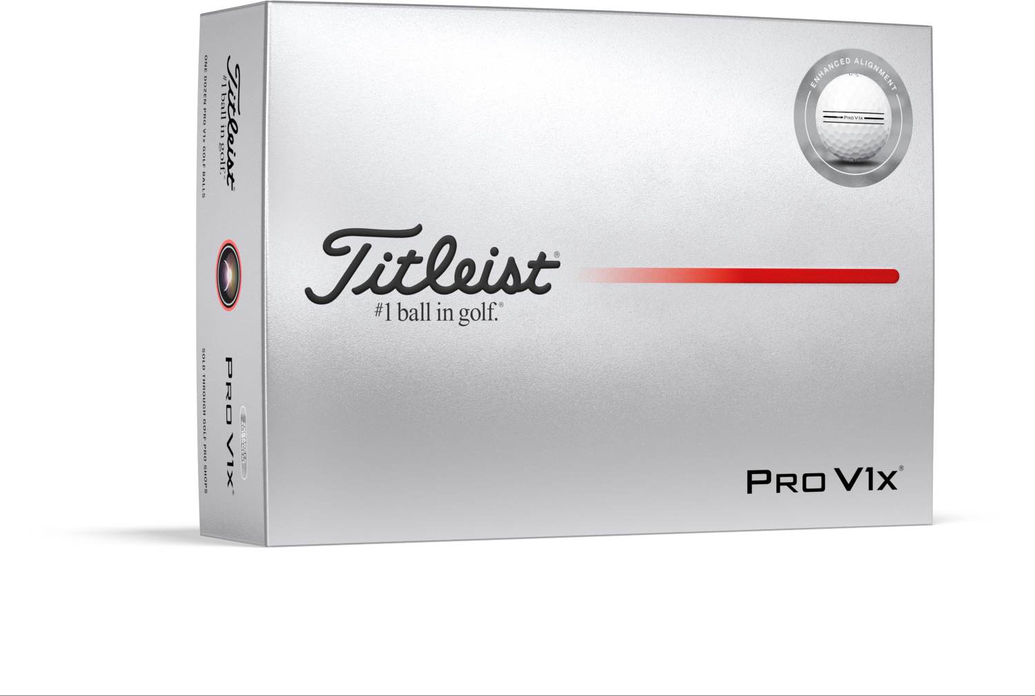 Titleist Pro V1x Enhanced Alignment (2025) Golfbolde - White
