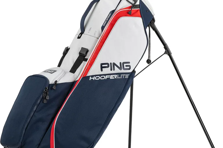 Ping Hoofer Lite Bærebag - Navy/Platinum/Red