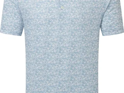 FootJoy Hidden Palm Print Lisle Herre Poloshirt