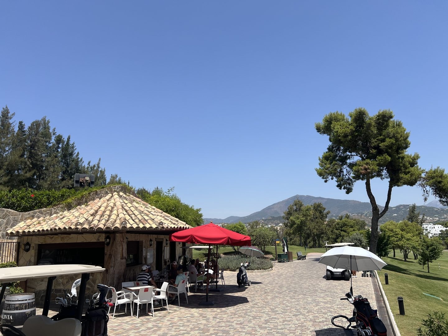 Halfway house på banen hos Atalaya Golf med forfriskninger