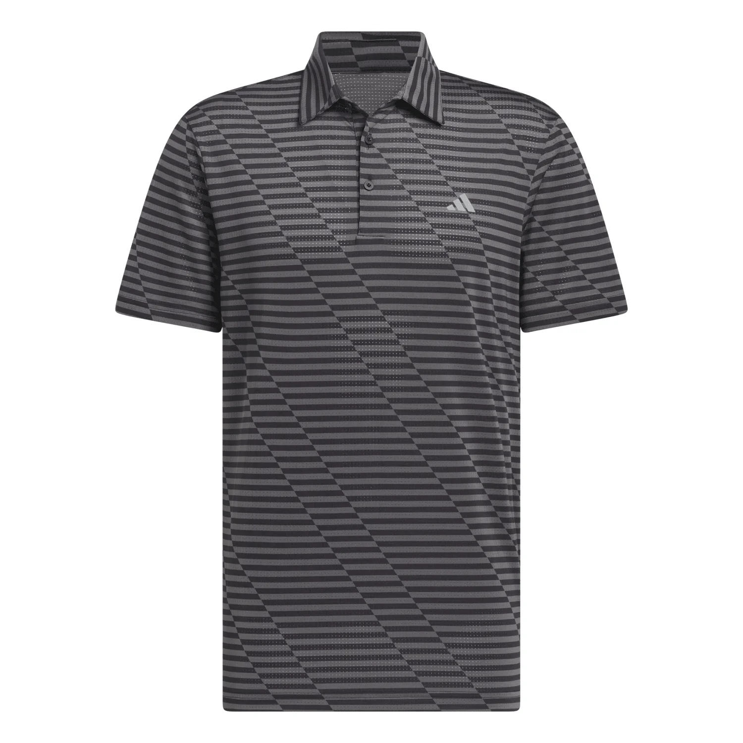 adidas Polo med mesh-print, sort