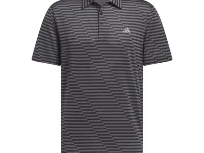 adidas Polo med mesh-print, sort