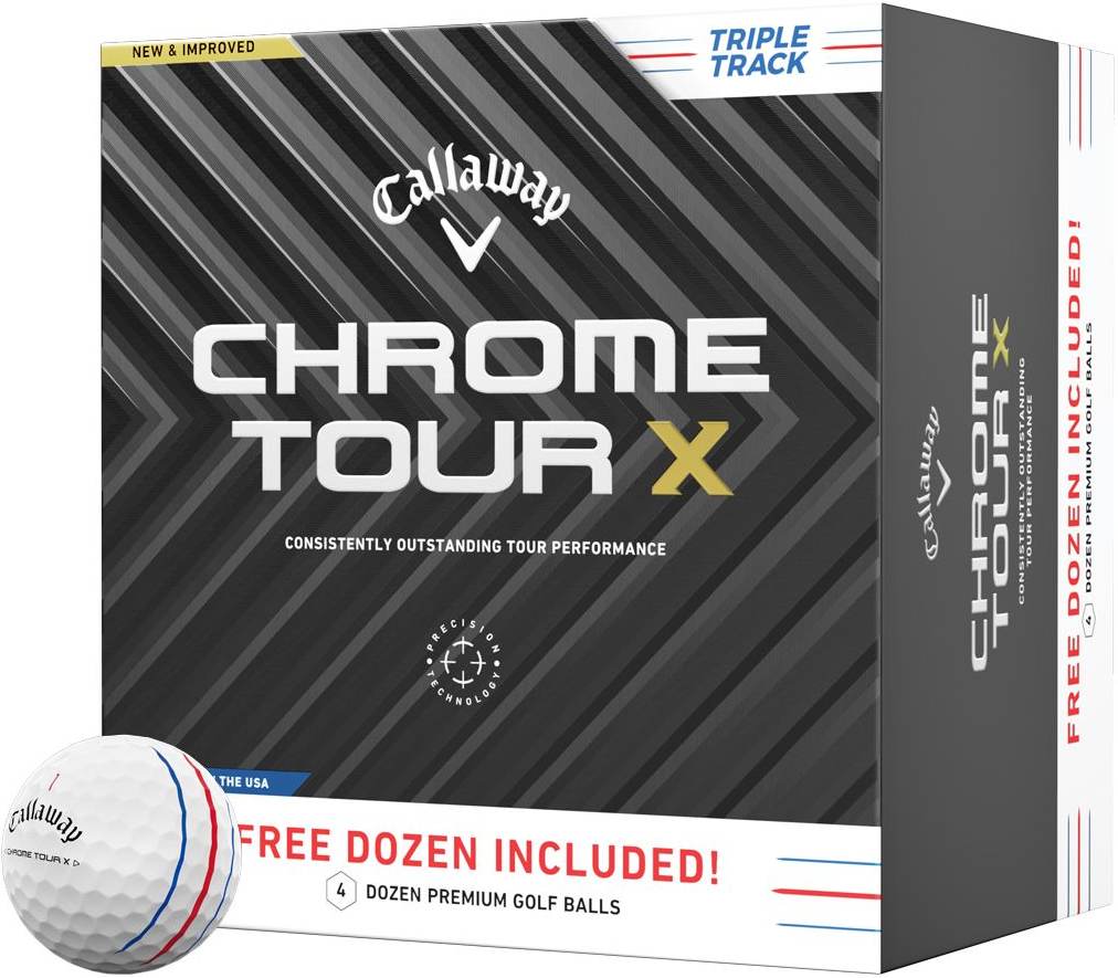 Callaway Chrome Tour X Triple Track 4 Dozen (2024) Golfbolde - Hvid