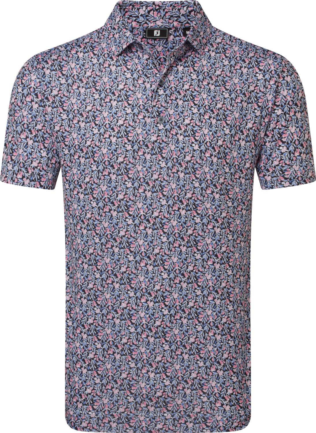 FootJoy Meadown Print Lisle Herre Poloshirt