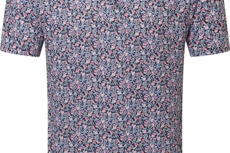 FootJoy Meadown Print Lisle Herre Poloshirt