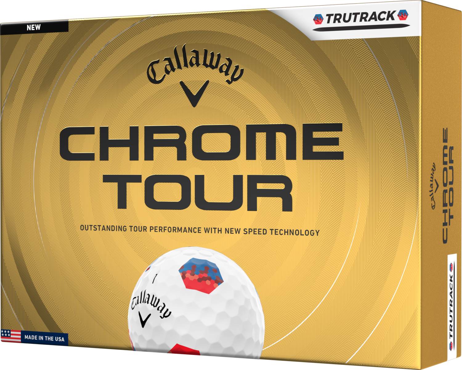 Callaway Chrome Tour Tru Track (2026) Golfbolde - White/Multi