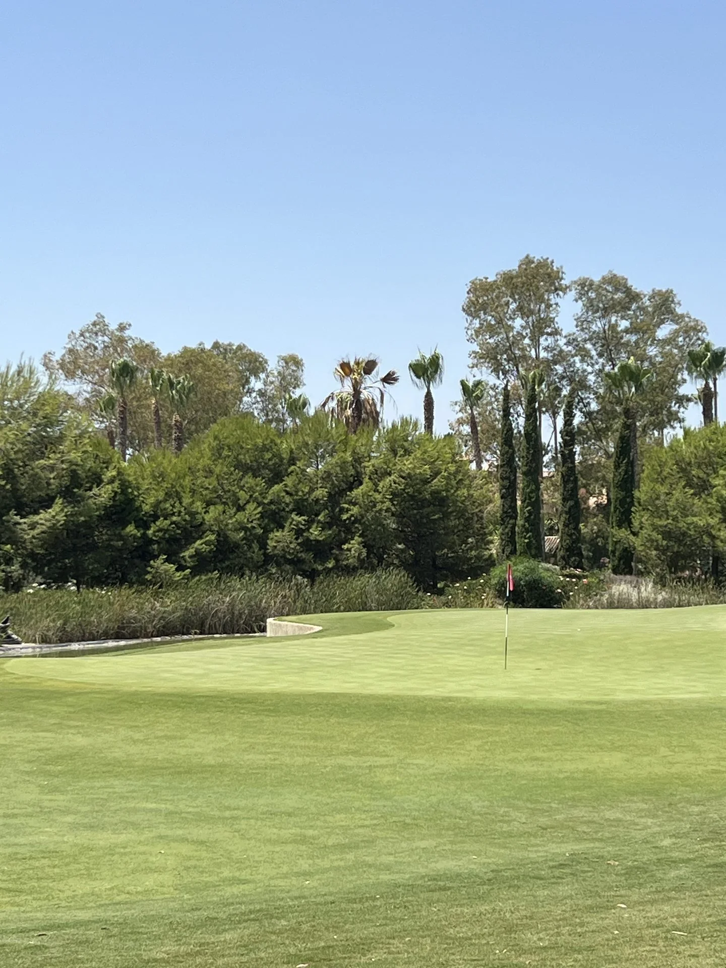 Velplejet green og teested på Atalaya Old Course på Costa del Sol