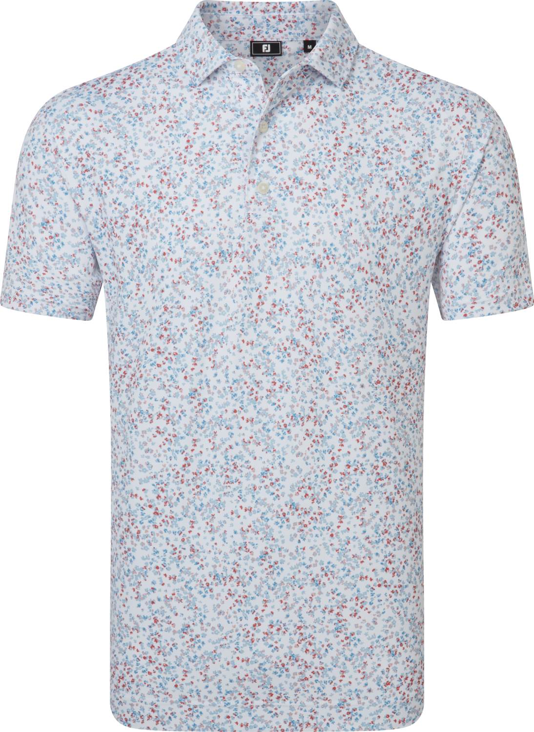 FootJoy Watercolour Floral Print Pique Herre Poloshirt
