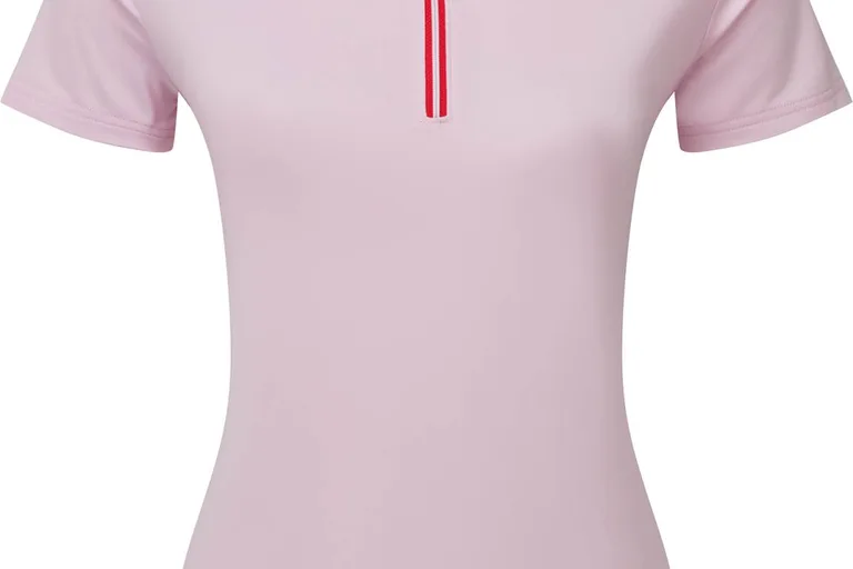 FootJoy Colour Block Cap Sleeve Dame Poloshirt
