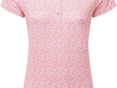 FootJoy Animal Print Cap Sleeve Lisle Dame Poloshirt