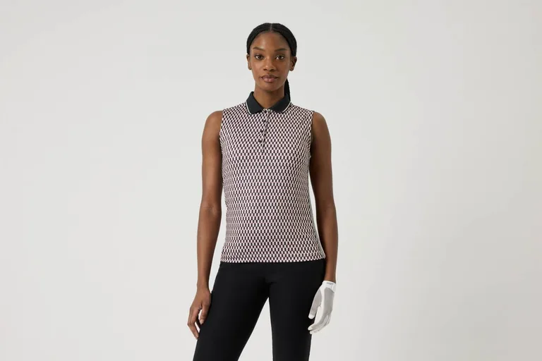 Daily Sports Geometric Dame Poloshirt Uden Ærmer