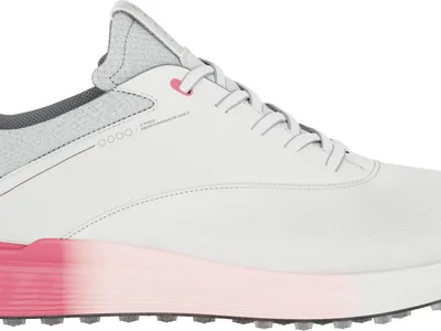 Ecco S-Three (2023) Vandtætte Dame Golfsko Uden Spikes - White/Bubblegum - Str. 37 Normal