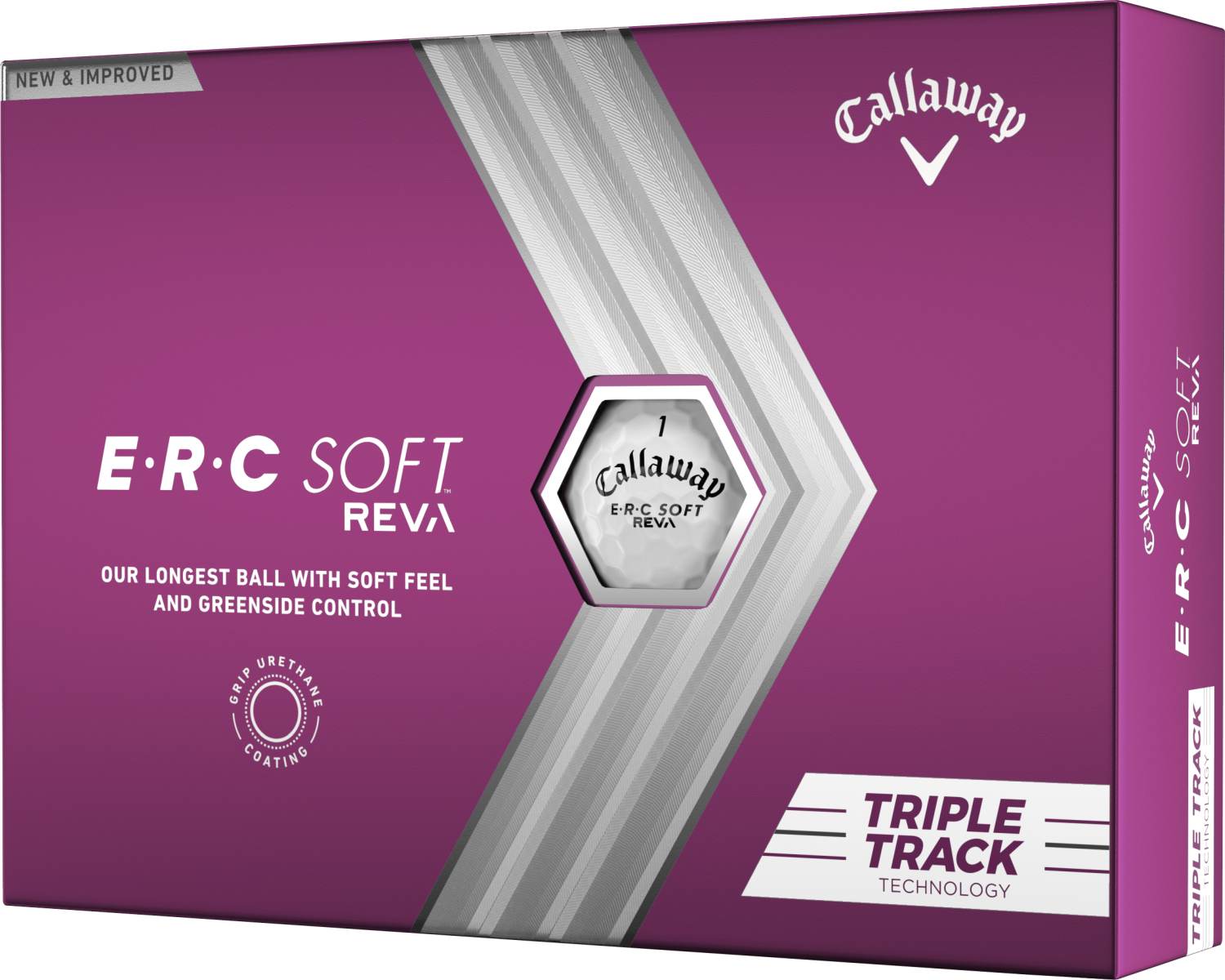 Callaway ERC Soft Reva Triple Track (2023) Dame Golfbolde - White