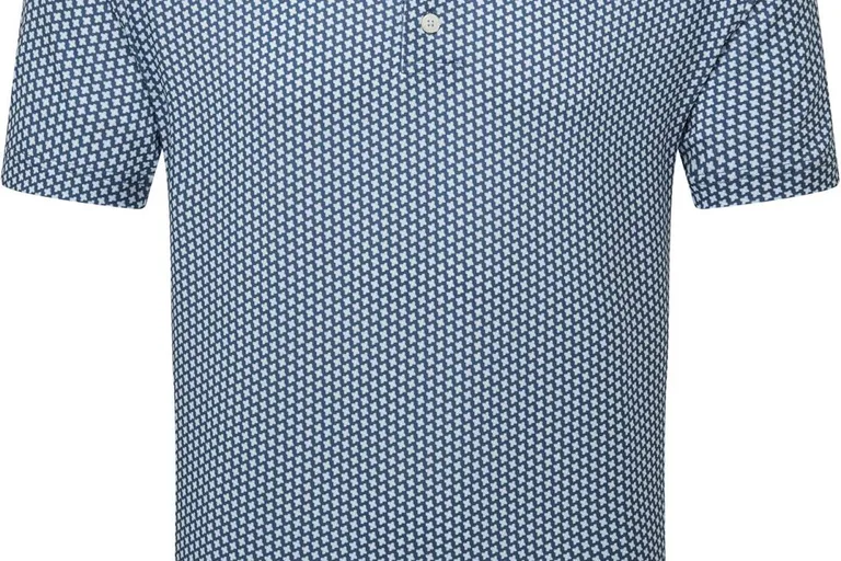 FootJoy Houndstooth Geo Lisle Herre Poloshirt