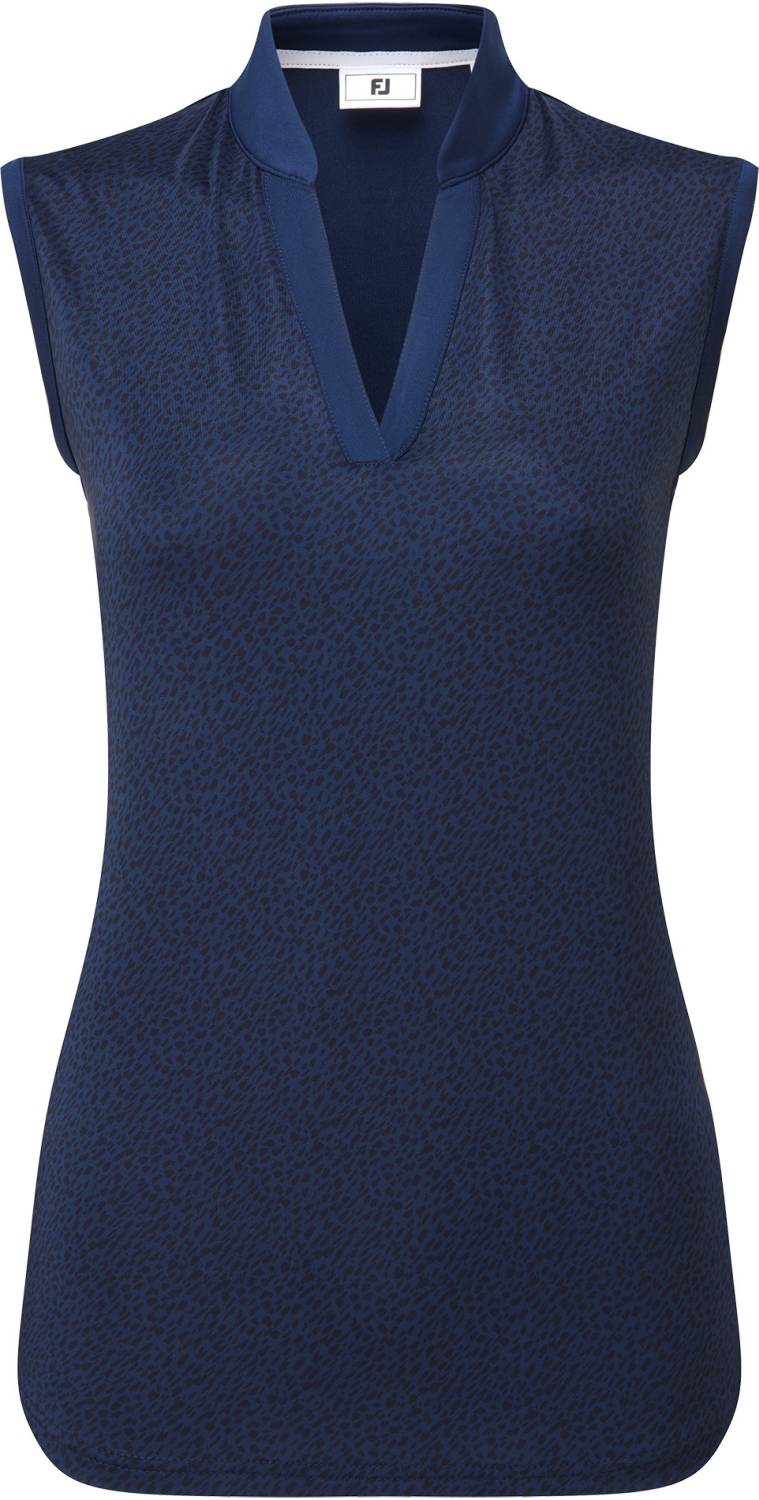 FootJoy Animal Print Cap Sleeveless Lisle Dame Poloshirt