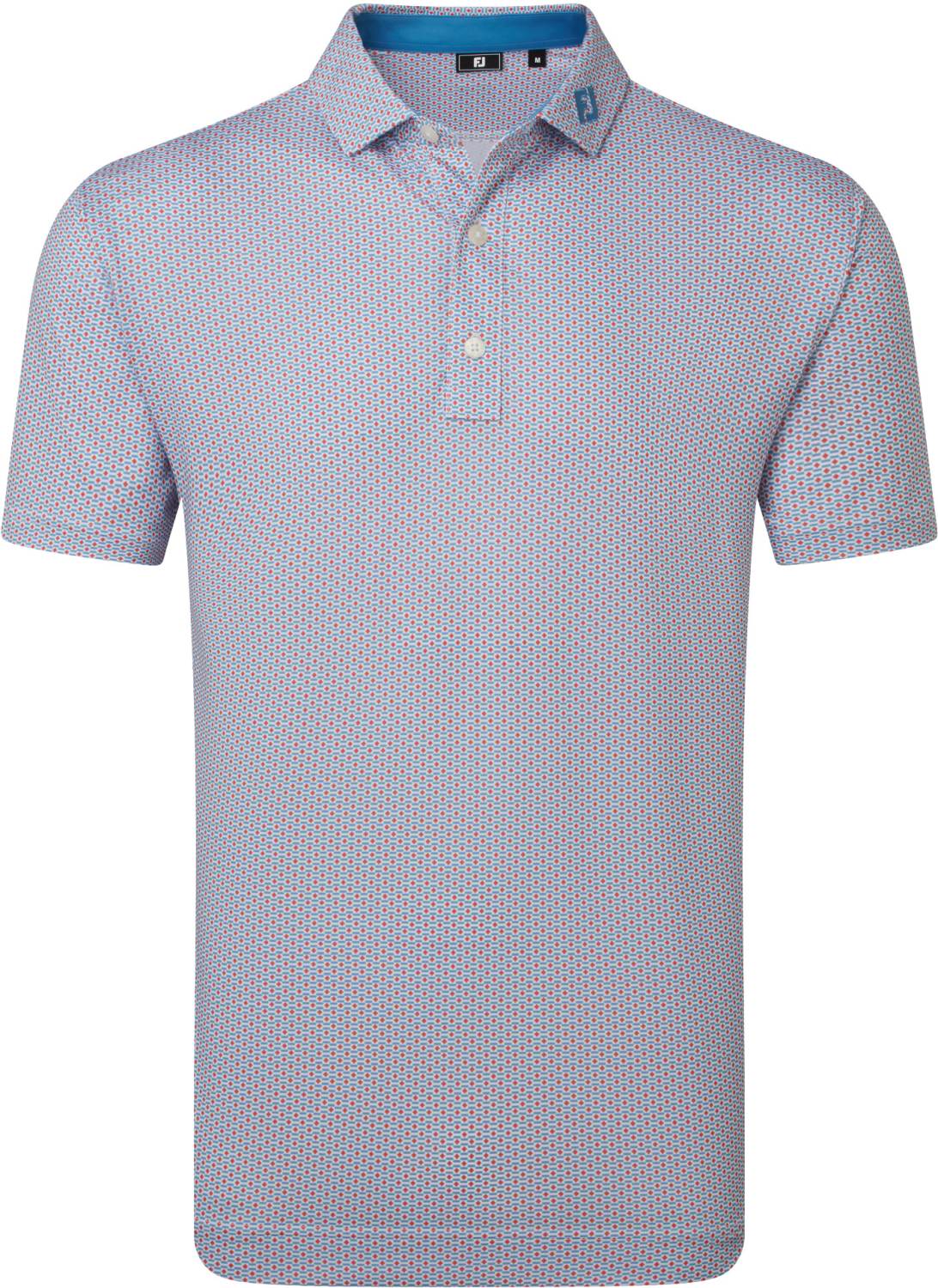 FootJoy Nautical Flag Print Lisle Herre Poloshirt