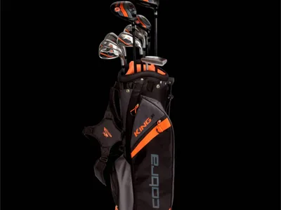 Cobra King Box Set 13-15 År Junior Golfsæt - Black/Orange/Grey - Højre - DR, FW, 5H, 6-9, PW, SW, Putter - Cobra Standard Junior Grafit