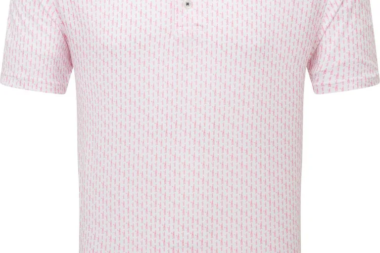 FootJoy Figure Print Lisle Herre Poloshirt