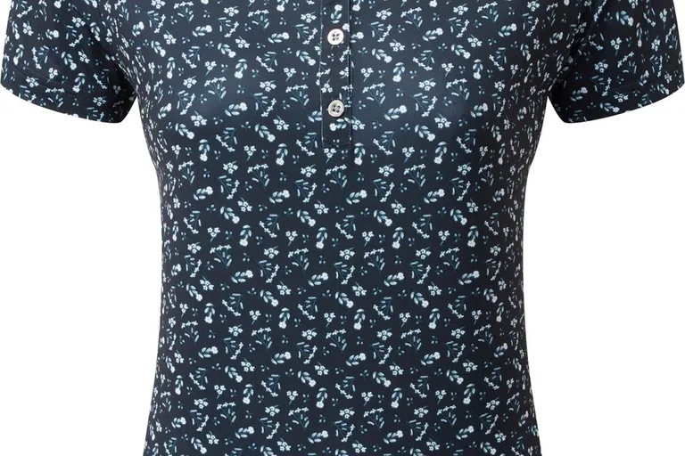FootJoy Floral Print Lisle Dame Poloshirt