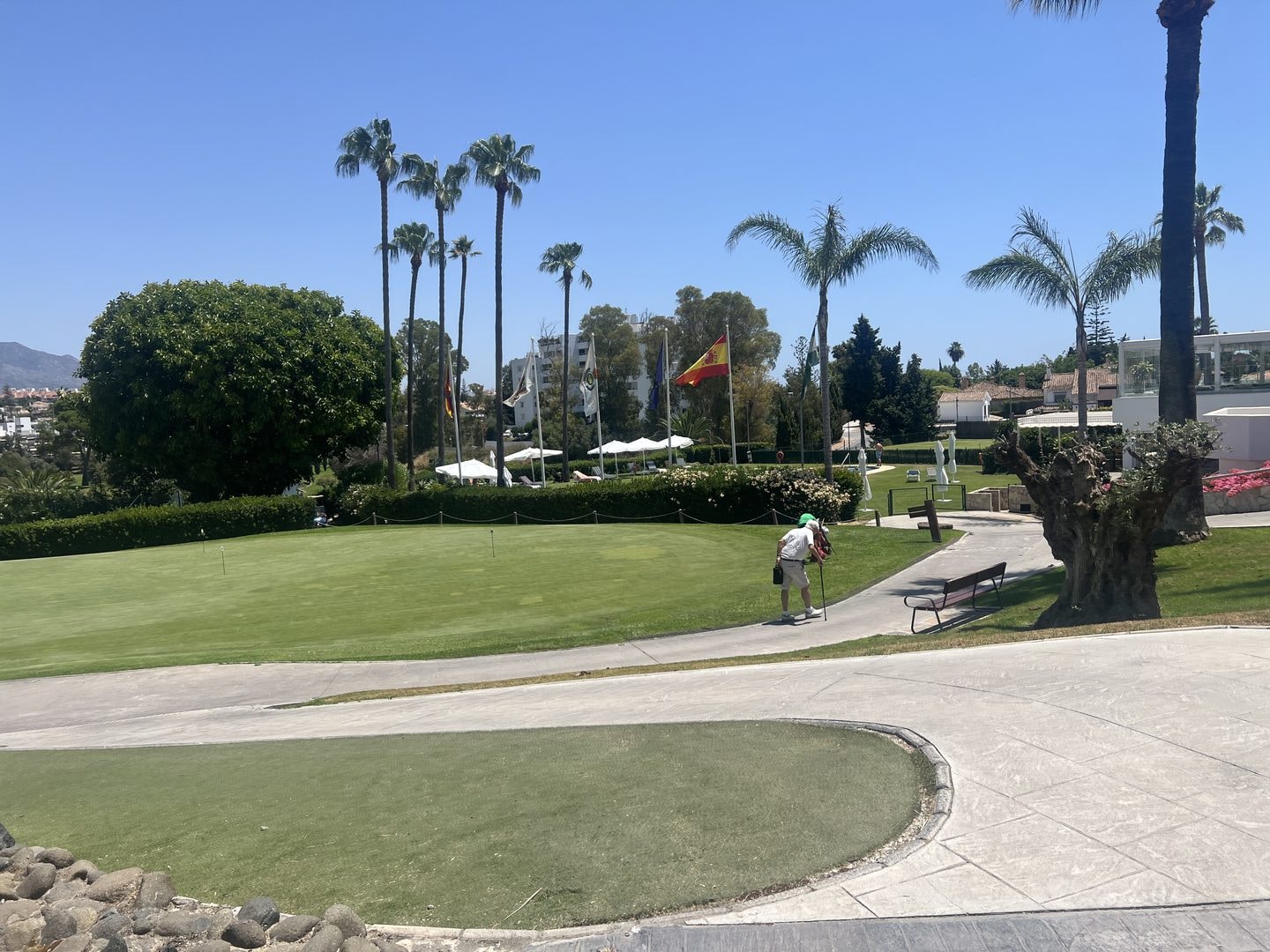 Træningsområde hos Real Club de Golf Guadalmina til det korte spil