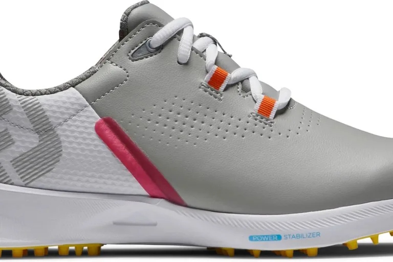 FootJoy Fuel Vandtætte Dame Golfsko Uden Spikes - Grey/Yellow/Pink - Str. 36 1/2 Normal