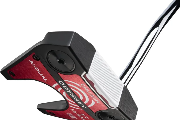 Odyssey Ai-Dual Seven 1/2 Ball Cruiser Double Bend Neck Putter - Black - Højre - Str. 38" - Odyssey Ai-Dual Crusier (2026) Oversize Hvid/Sort