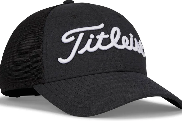 Titleist Players Space Dye Mesh Kasket - White/Black - Str. Onesize