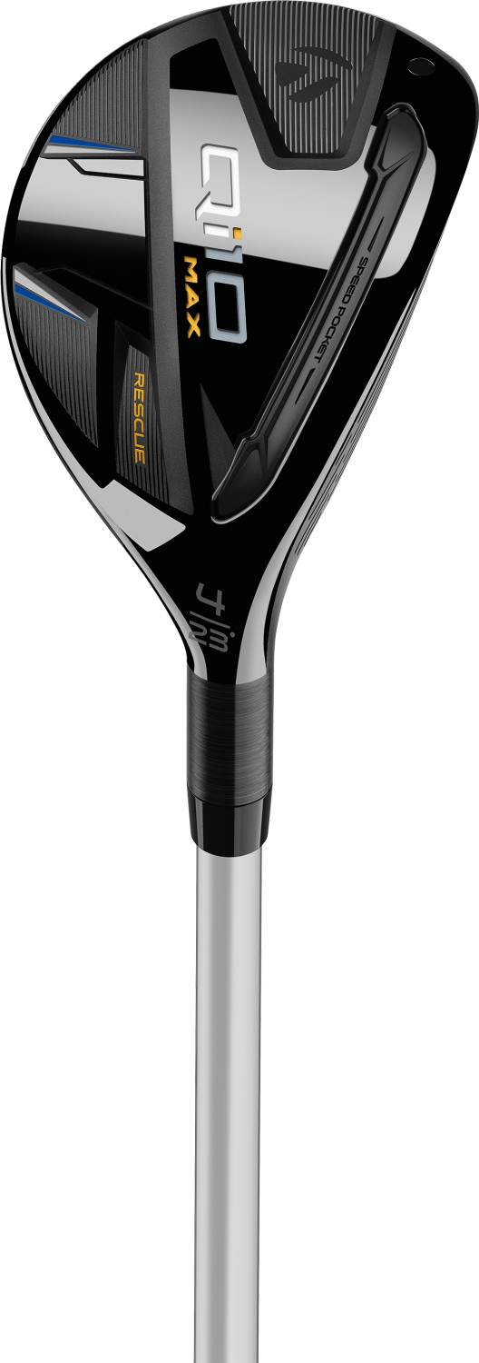Taylormade Qi10 MAX Dame Hybridkølle - Sort/Blå - Højre - 27.0° (5 Kølle) - Fujikura Speeder NX TCS 40 Dame Grafit