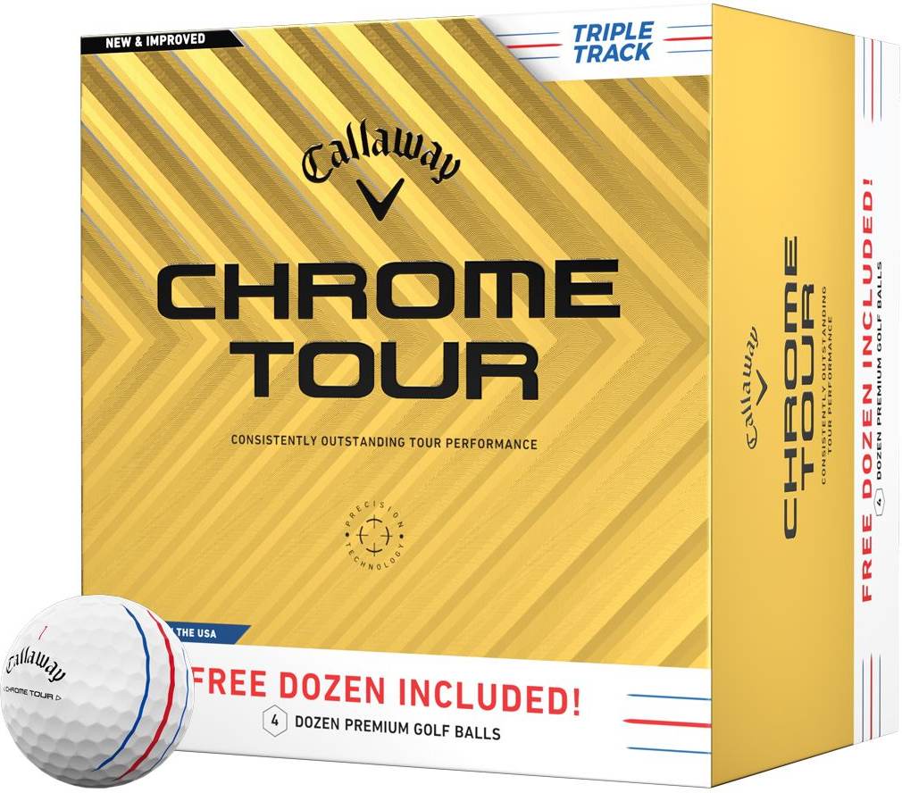 Callaway Chrome Tour Triple Track 4 Dozen (2024) Golfbolde - Hvid