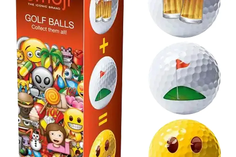 Emoji Happy Golf motivbolde (pakke med 3), flerfarvet
