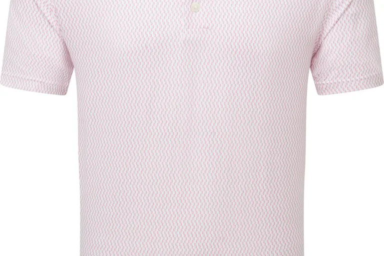 FootJoy Wiggle Print Lisle Herre Poloshirt