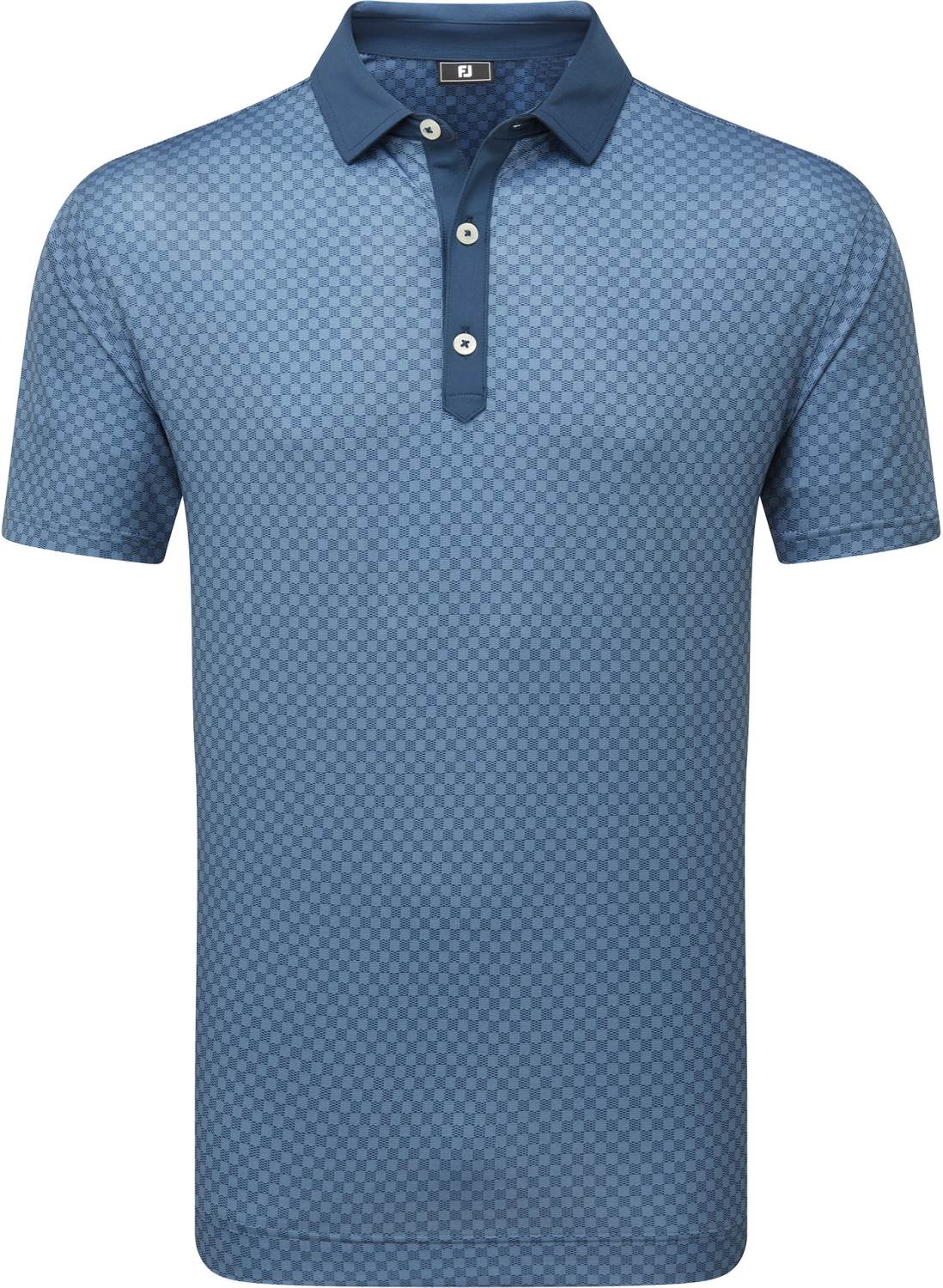 FootJoy Checker Print Lisle Herre Poloshirt