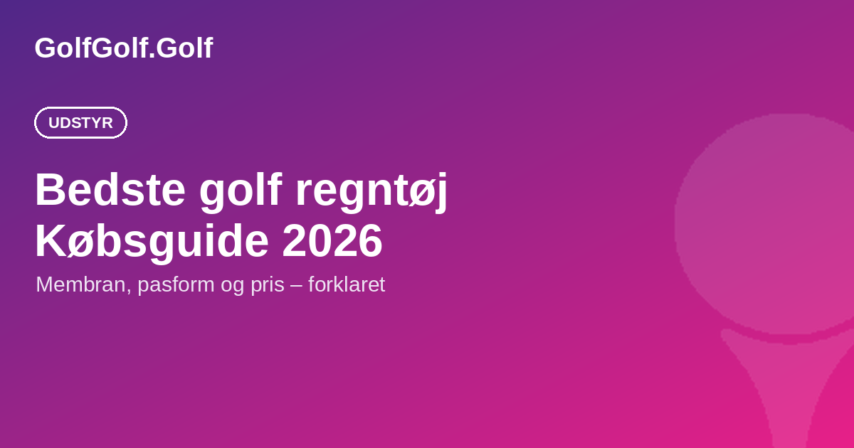 Bedste golf regntøj 2026: den store købsguide