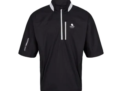 Ascot Windbreaker med korte ærmer i sort