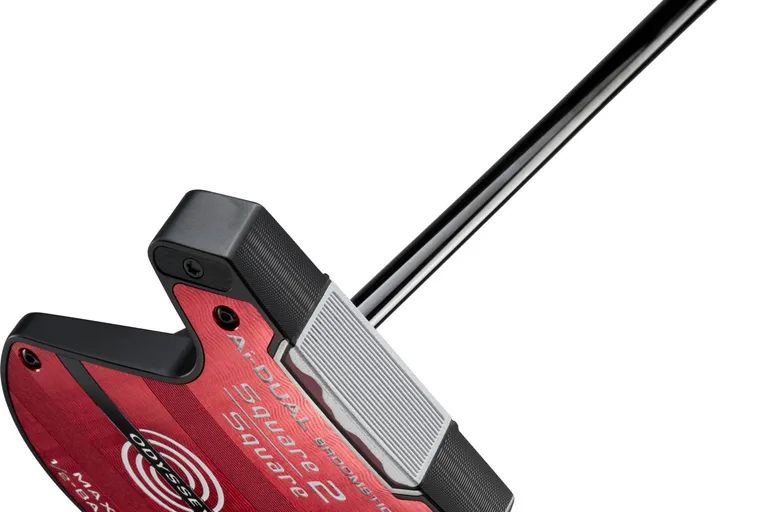 Odyssey Ai-Dual Square 2 Square Max 1/2 Ball Broomstick Straight Neck Putter - Black - Højre - Str. 48" - Odyssey Ai-Dual S2S Broomstick (2026) Oversize Hvid/Sort